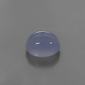 4.42 ct Blue Chalcedony Stone, Natural Chalcedony in Oval Cabochon Shape for Sale