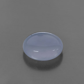 3.58 ct Blue Chalcedony Stone, Natural Chalcedony in Oval Cabochon Shape for Sale