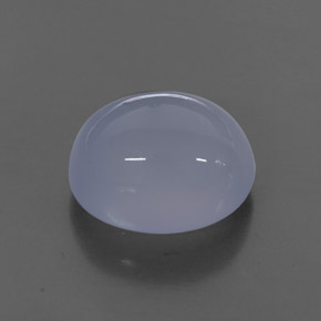5.03 ct Blue Chalcedony Stone, Natural Chalcedony in Oval Cabochon Shape for Sale
