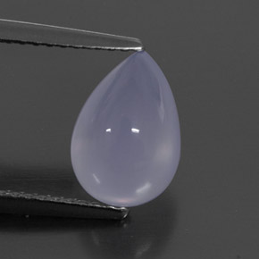 2.09 ct Blue Chalcedony Gemstone, Chalcedony Gem in Pear Cabochon Shape for Sale.