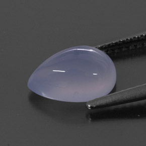Chalcedony Gemstone in 10 x 7 mm (calibrated) Size for Sale, Chalcedony Stone in Lavender Blue Color