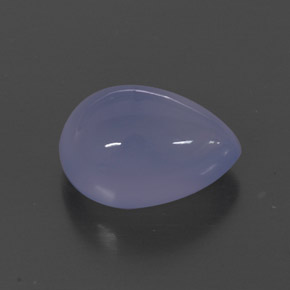2.52 ct Blue Chalcedony Gemstone, Chalcedony Gem in Pear Cabochon Shape for Sale.