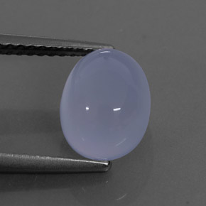 2.70 ct Blue Chalcedony Gemstone, Chalcedony Gem in Oval Cabochon Shape for Sale.