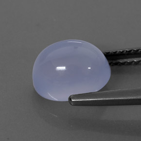 Chalcedony Gemstone in 9 x 7 mm (calibrated) Size for Sale, Chalcedony Stone in Lavender Blue Color