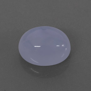 2.42 ct Blue Chalcedony Stone, Natural Chalcedony in Oval Cabochon Shape for Sale