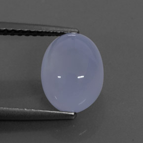 2.38 ct Blue Chalcedony Gemstone, Chalcedony Gem in Oval Cabochon Shape for Sale.