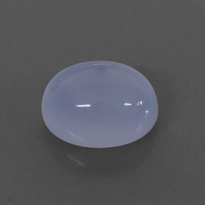 2.38 ct Blue Chalcedony Stone, Natural Chalcedony in Oval Cabochon Shape for Sale
