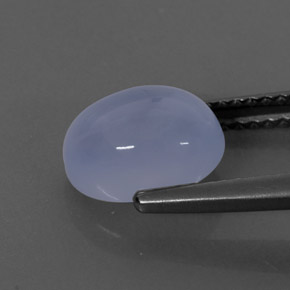 Chalcedony Gemstone in 9 x 7 mm (calibrated) Size for Sale, Chalcedony Stone in Lavender Blue Color