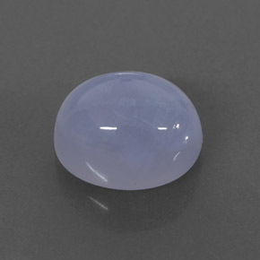 2.78 ct Blue Chalcedony Gemstone, Chalcedony Gem in Oval Cabochon Shape for Sale.