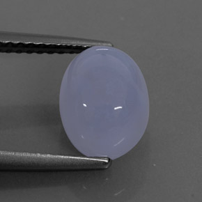 2.78 ct Blue Chalcedony Stone, Natural Chalcedony in Oval Cabochon Shape for Sale
