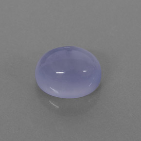 2.55 ct Blue Chalcedony Stone, Natural Chalcedony in Oval Cabochon Shape for Sale