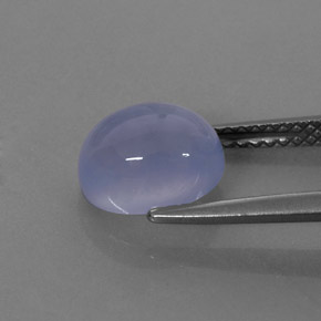 Chalcedony Gemstone in 9 x 7 mm (calibrated) Size for Sale, Chalcedony Stone in Lavender Blue Color