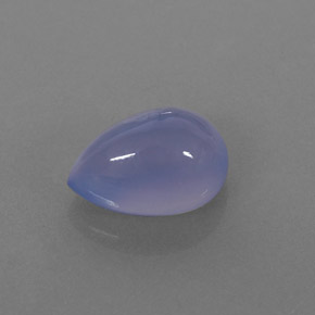 2.40 ct Blue Chalcedony Gemstone, Chalcedony Gem in Pear Cabochon Shape for Sale.