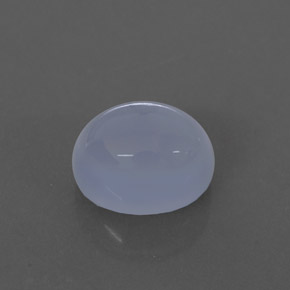3.07 ct Blue Chalcedony Stone, Natural Chalcedony in Oval Cabochon Shape for Sale