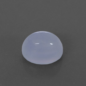 3.07 ct Blue Chalcedony Stone, Natural Chalcedony in Oval Cabochon Shape for Sale