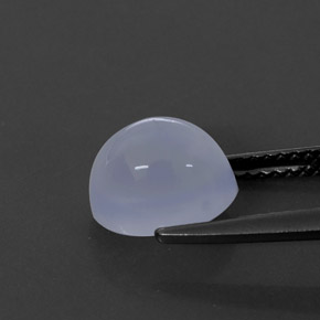 Chalcedony Gemstone in 9 x 7 mm (calibrated) Size for Sale, Chalcedony Stone in Lavender Blue Color