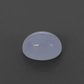 2.52 ct Blue Chalcedony Stone, Natural Chalcedony in Oval Cabochon Shape for Sale
