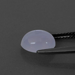 Chalcedony Gemstone in 9 x 7 mm (calibrated) Size for Sale, Chalcedony Stone in Lavender Blue Color