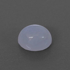 2.82 ct Blue Chalcedony Stone, Natural Chalcedony in Oval Cabochon Shape for Sale