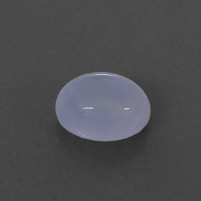 2.33 ct Blue Chalcedony Stone, Natural Chalcedony in Oval Cabochon Shape for Sale