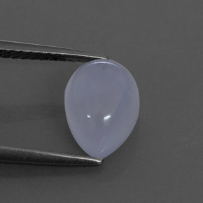 2.47 ct Blue Chalcedony Gemstone, Chalcedony Gem in Pear Cabochon Shape for Sale.