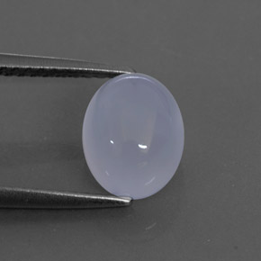 2.50 ct Blue Chalcedony Gemstone, Chalcedony Gem in Oval Cabochon Shape for Sale.