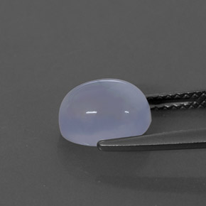 Chalcedony Gemstone in 9 x 7 mm (calibrated) Size for Sale, Chalcedony Stone in Lavender Blue Color