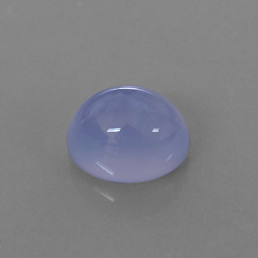 2.74 ct Blue Chalcedony Stone, Natural Chalcedony in Oval Cabochon Shape for Sale