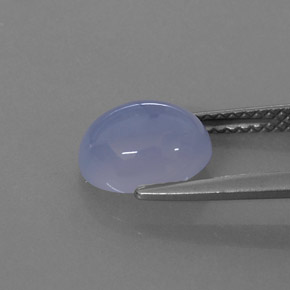 Chalcedony Gemstone in 9 x 7 mm (calibrated) Size for Sale, Chalcedony Stone in Lavender Blue Color