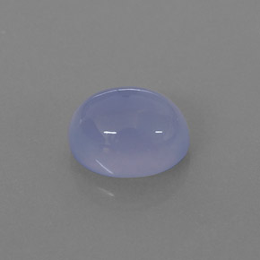 2.44 ct Blue Chalcedony Stone, Natural Chalcedony in Oval Cabochon Shape for Sale