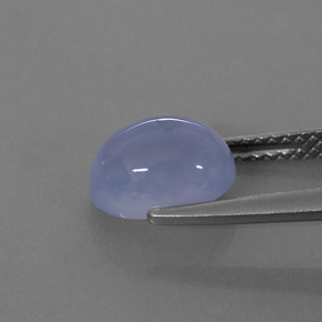 Chalcedony Gemstone in 9 x 7 mm (calibrated) Size for Sale, Chalcedony Stone in Lavender Blue Color