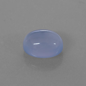 2.43 ct Blue Chalcedony Stone, Natural Chalcedony in Oval Cabochon Shape for Sale