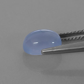 Chalcedony Gemstone in 9 x 7 mm (calibrated) Size for Sale, Chalcedony Stone in Lavender Blue Color