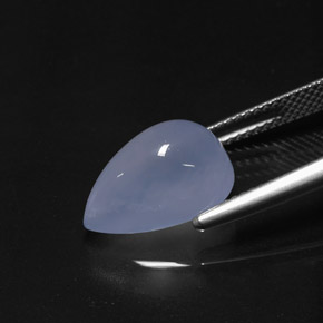 Chalcedony Gemstone in 14 x 9 mm (calibrated) Size for Sale, Chalcedony Stone in Lavender Blue Color