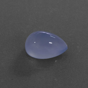 4.24 ct Blue Chalcedony Stone, Natural Chalcedony in Pear Cabochon Shape for Sale