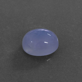 4.35 ct Blue Chalcedony Stone, Natural Chalcedony in Oval Cabochon Shape for Sale