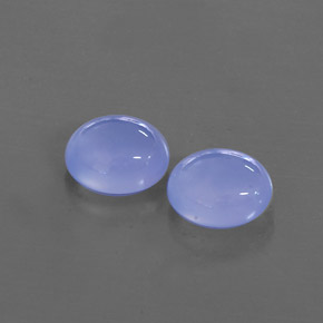 Chalcedony Gemstone in 10 x 8 mm (calibrated) Size for Sale, Chalcedony Stone in Lavender Blue Color
