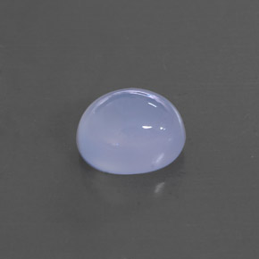 3.99 ct Blue Chalcedony Stone, Natural Chalcedony in Oval Cabochon Shape for Sale
