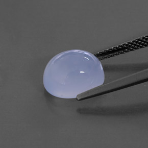 Chalcedony Gemstone in 10 x 8 mm (calibrated) Size for Sale, Chalcedony Stone in Lavender Blue Color