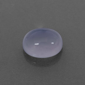3.25 ct Blue Chalcedony Stone, Natural Chalcedony in Oval Cabochon Shape for Sale