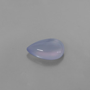 2.49 ct Blue Chalcedony Stone, Natural Chalcedony in Pear Cabochon Shape for Sale