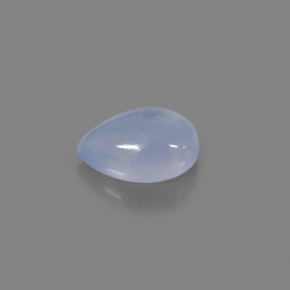 3.59 ct Blue Chalcedony Stone, Natural Chalcedony in Pear Cabochon Shape for Sale