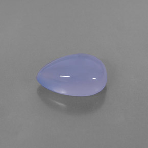 3.40 ct Blue Chalcedony Stone, Natural Chalcedony in Pear Cabochon Shape for Sale
