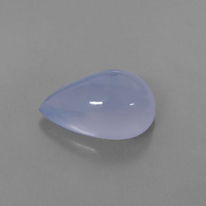 5.28 ct Blue Chalcedony Stone, Natural Chalcedony in Pear Cabochon Shape for Sale