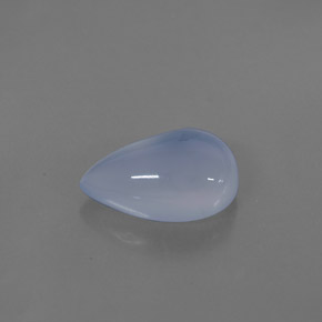 4.98 ct Blue Chalcedony Stone, Natural Chalcedony in Pear Cabochon Shape for Sale
