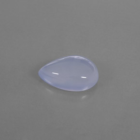 5.69 ct Blue Chalcedony Stone, Natural Chalcedony in Pear Cabochon Shape for Sale