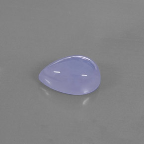 7.20 ct Blue Chalcedony Stone, Natural Chalcedony in Pear Cabochon Shape for Sale