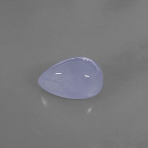 8.19 ct Blue Chalcedony Stone, Natural Chalcedony in Pear Cabochon Shape for Sale