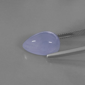 Chalcedony Gemstone in 15 x 10 mm (calibrated) Size for Sale, Chalcedony Stone in Lavender Blue Color