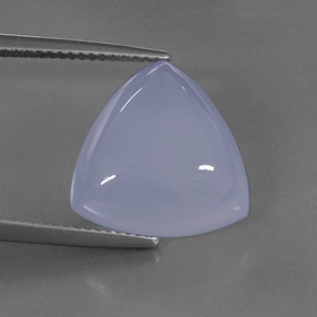 10.59 ct Blue Chalcedony Gemstone, Chalcedony Gem in Trillion Cabochon Shape for Sale.